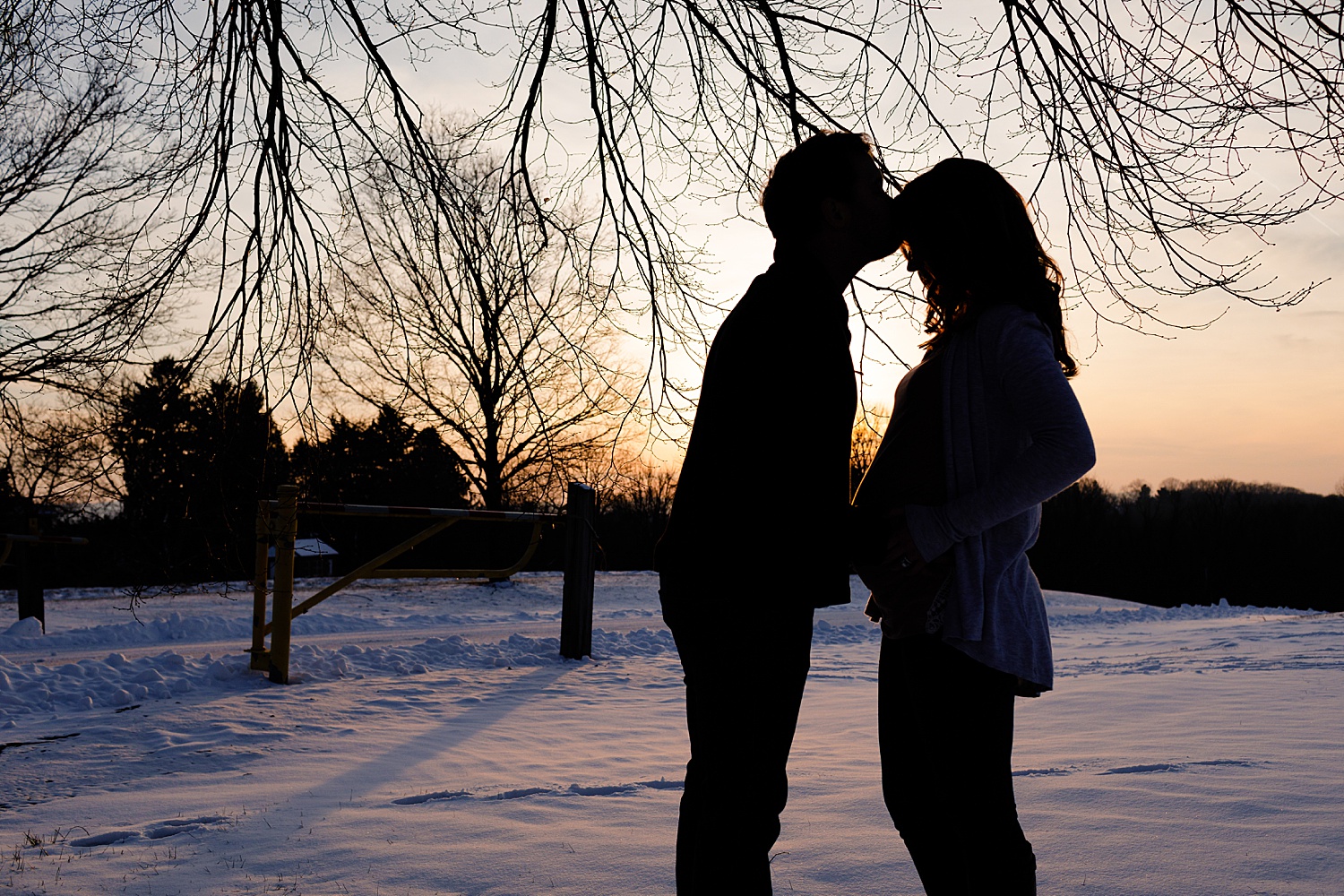 Blue Marsh Lake Berks County Pennsylvania snowy winter maternity portraits photographer