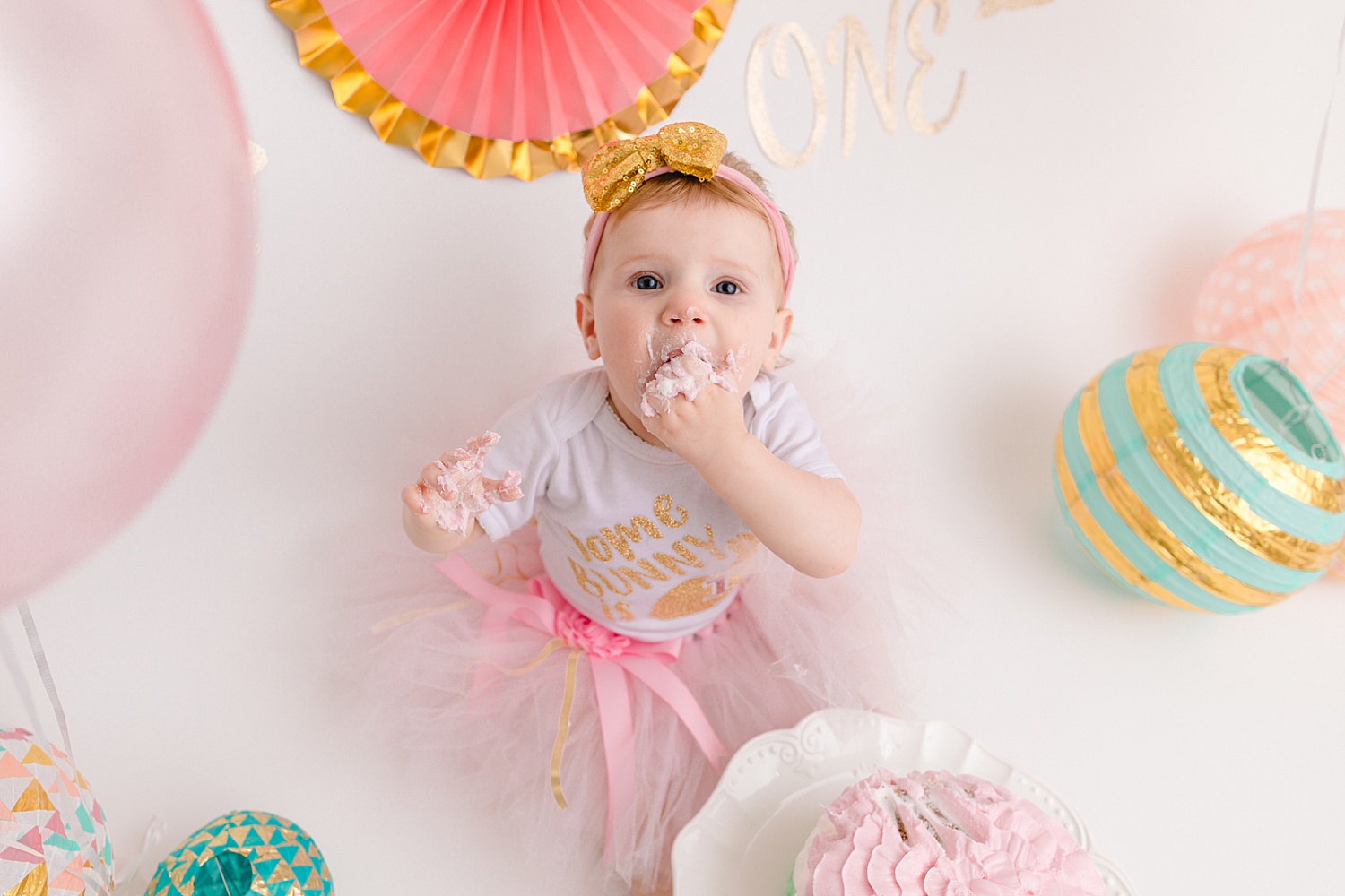 Berks County one year old cake smash portrait photoshoot Pennsylvania child photographer