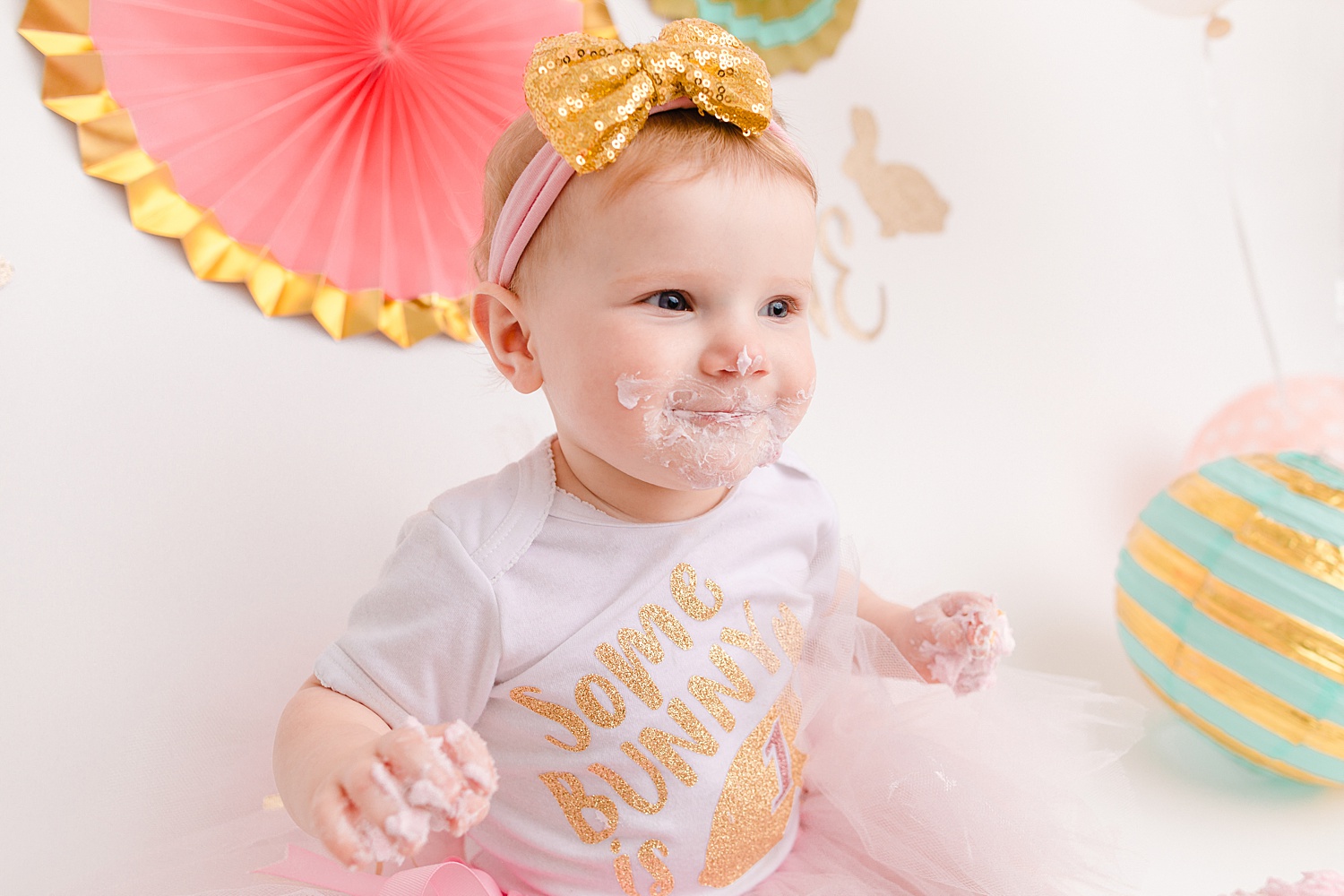 Berks County one year old cake smash portrait photoshoot Pennsylvania child photographer