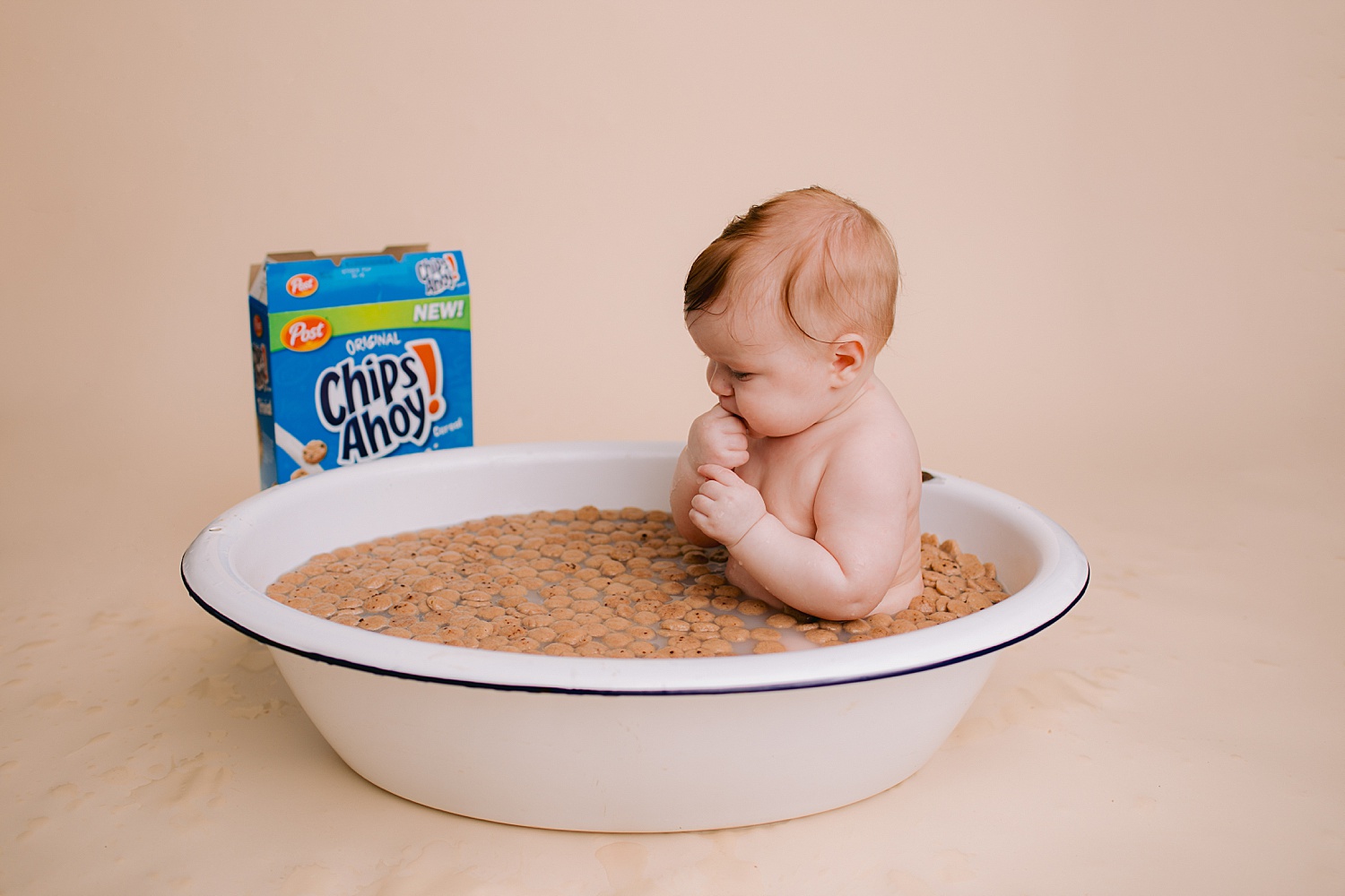 Berks County Pennsylvania children's studio portrait photographer milk bath baby