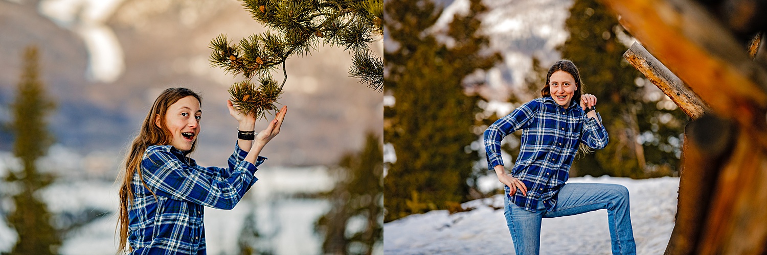 Copper Mountain Breckenridge Colorado senior portrait destination snowboard photographer