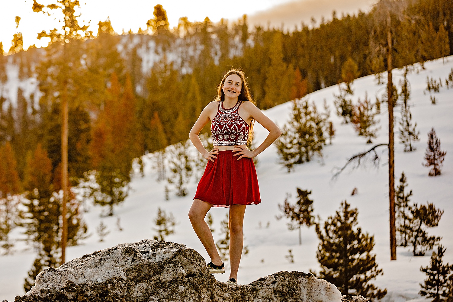 Copper Mountain Breckenridge Colorado senior portrait destination snowboard photographer