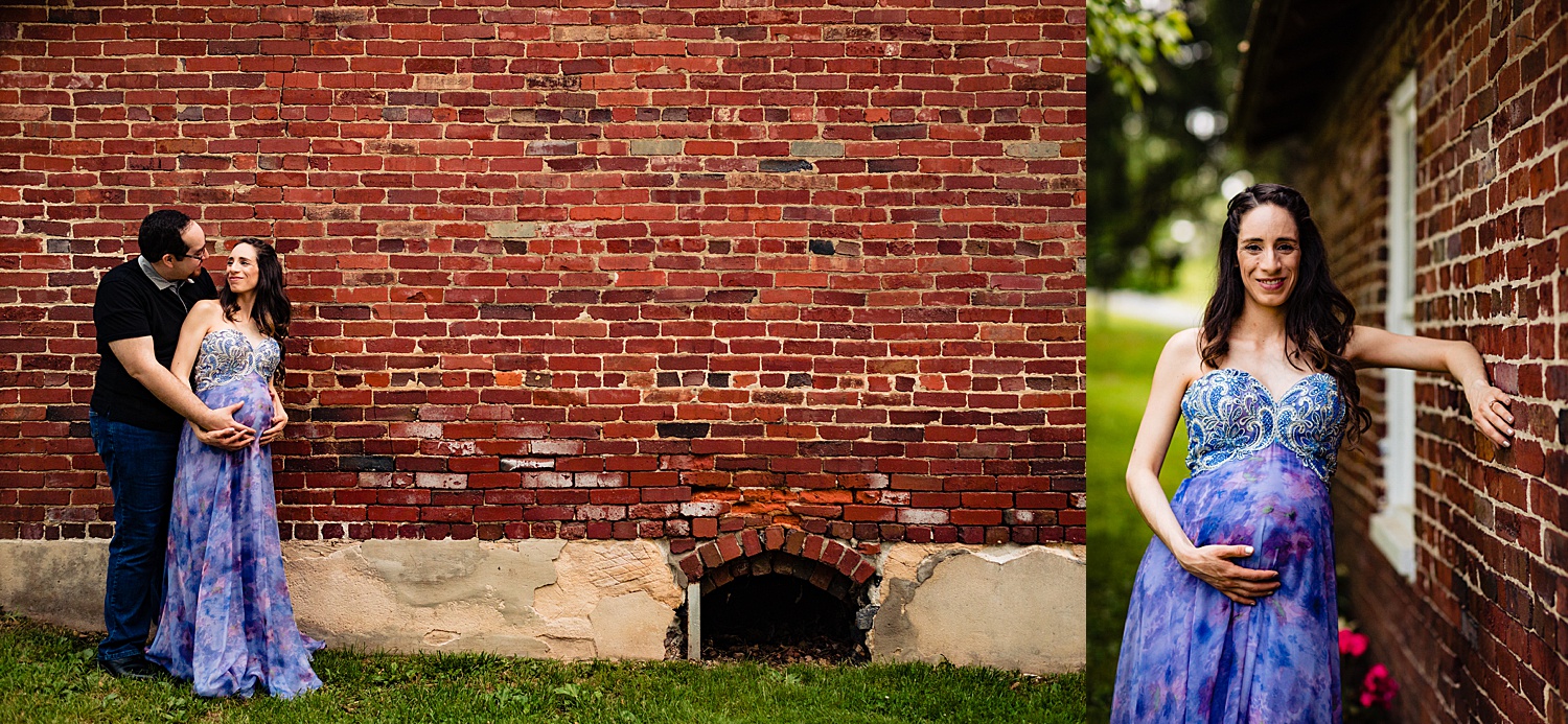 Gring's Grings Mill Red Covered Bridge Heritage Center Wyomissing Pennsylvania maternity session portrait photographer