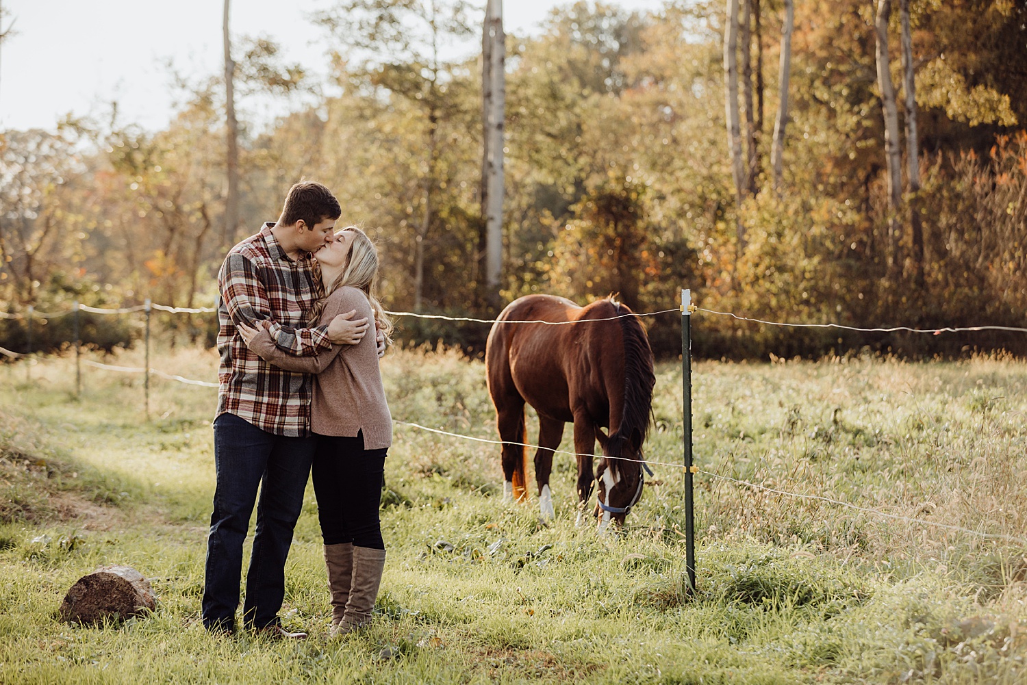 Lehigh Valley Pennsylvania engagement session portrait wedding photographer fall farm