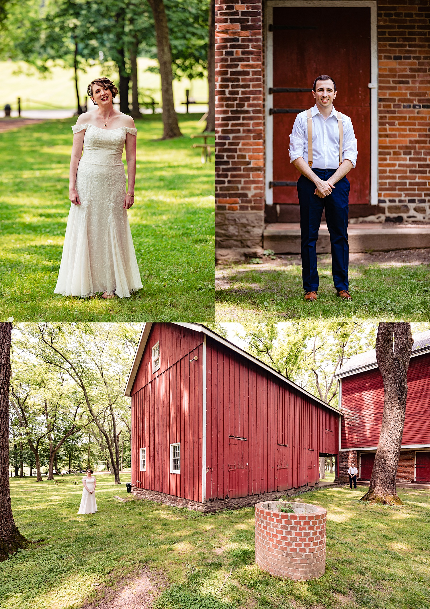 summer Tinicum Park Bucks County barn wedding photographer