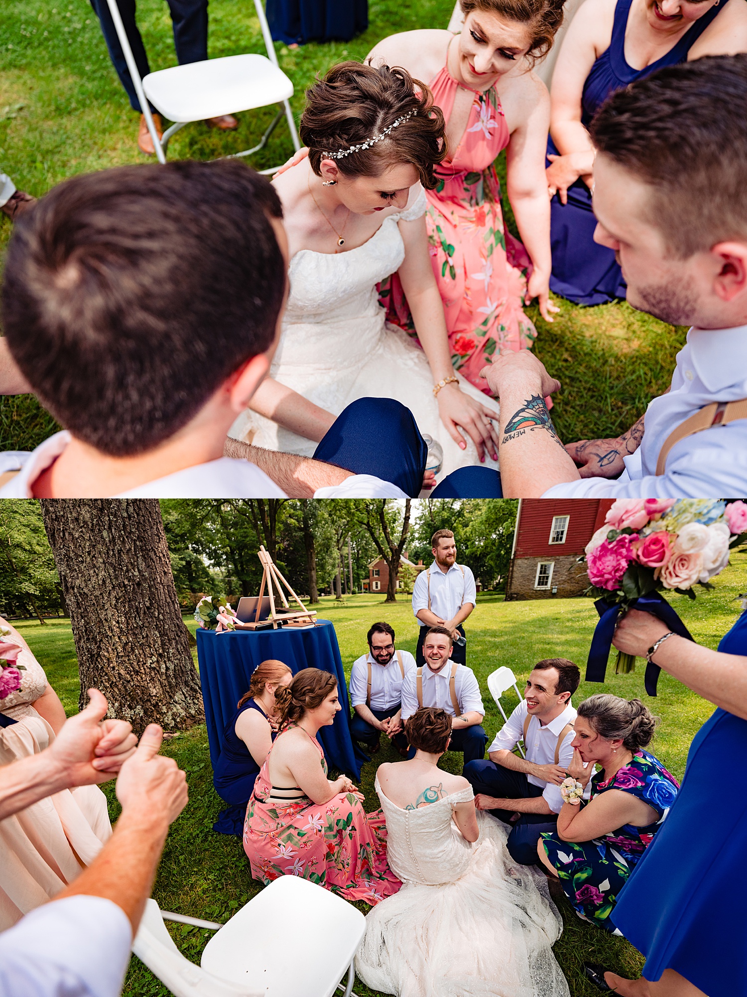 summer Tinicum Park Bucks County barn wedding photographer