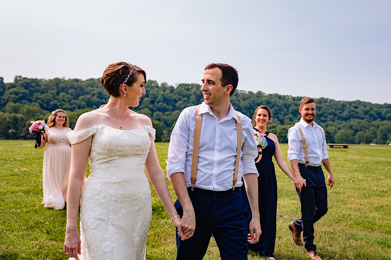 summer Tinicum Park Bucks County barn wedding photographer