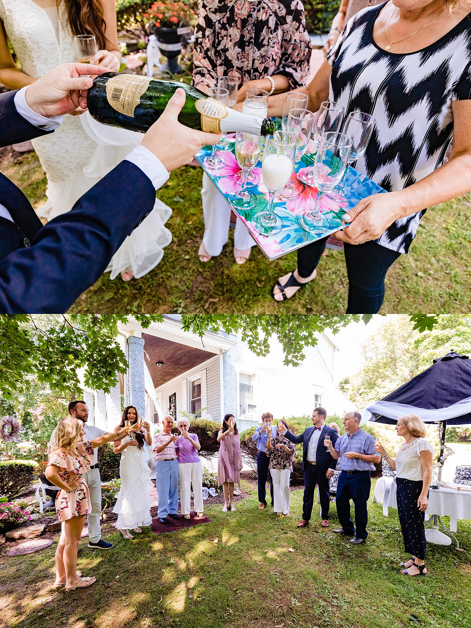 intimate Reading Pennsylvania outdoor summer backyard wedding photographer