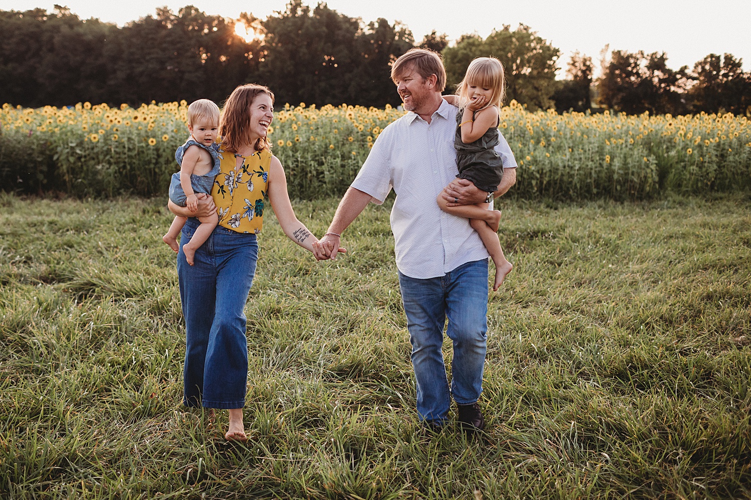 sunflower field Mechanicsburg Harrisburg family children photographer