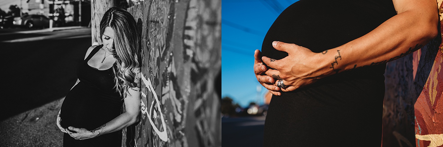 Shillington studio West Reading mural Berks County Pennsylvania maternity photographer session