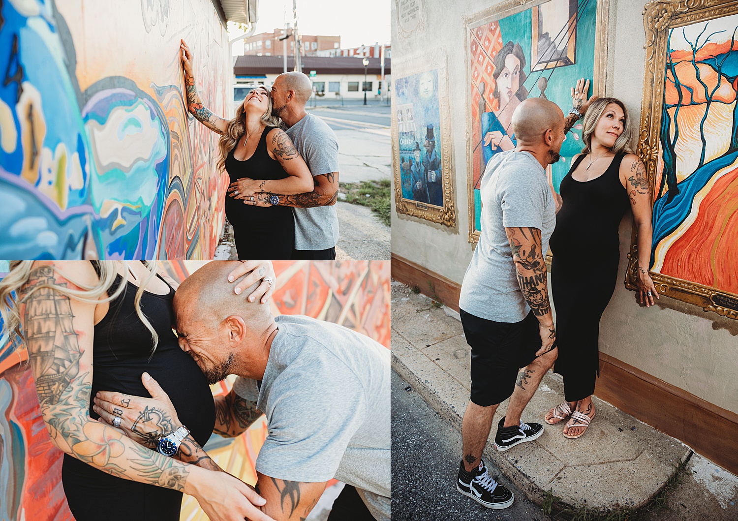 Shillington studio West Reading mural Berks County Pennsylvania maternity photographer session