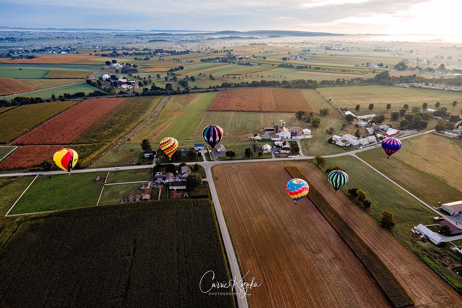 The Lancaster Hot Air Balloon Festival Bird-in-Hand sunrise Pennsylvania photographer