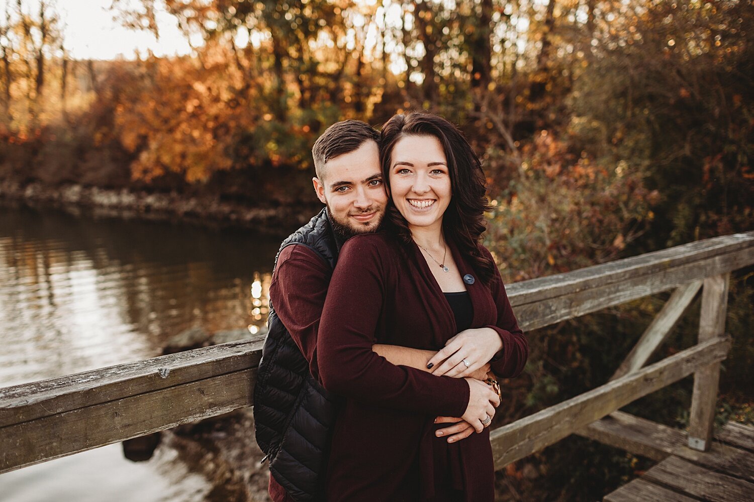 Blue Marsh Lake Berks County fall Halloween engagement photoshoot wedding photographer