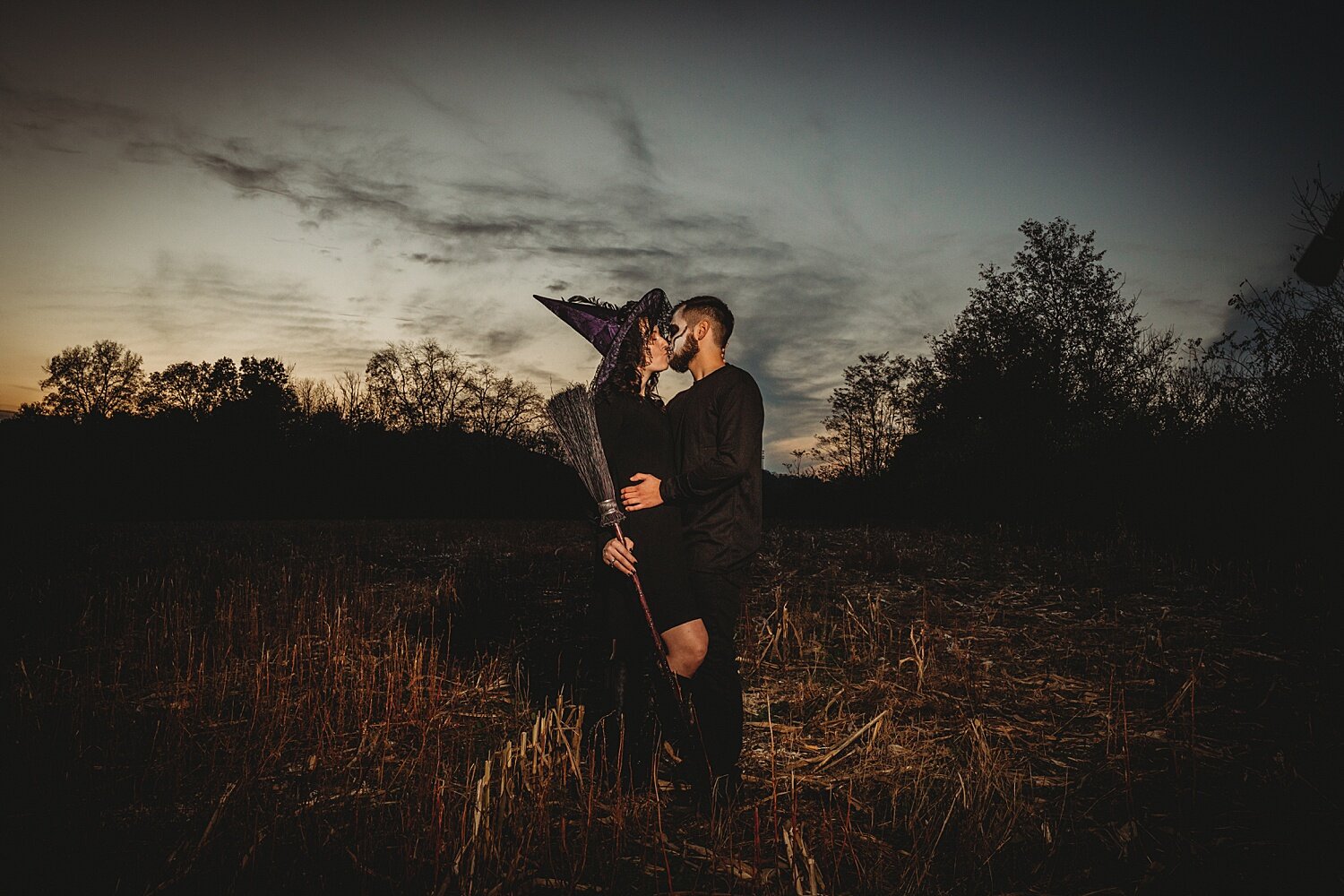 Blue Marsh Lake Berks County fall Halloween engagement photoshoot wedding photographer