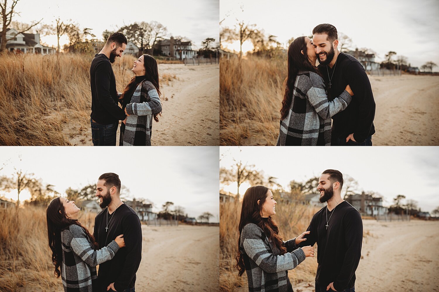 Toms River New Jersey winter beach engagement session wedding photographer