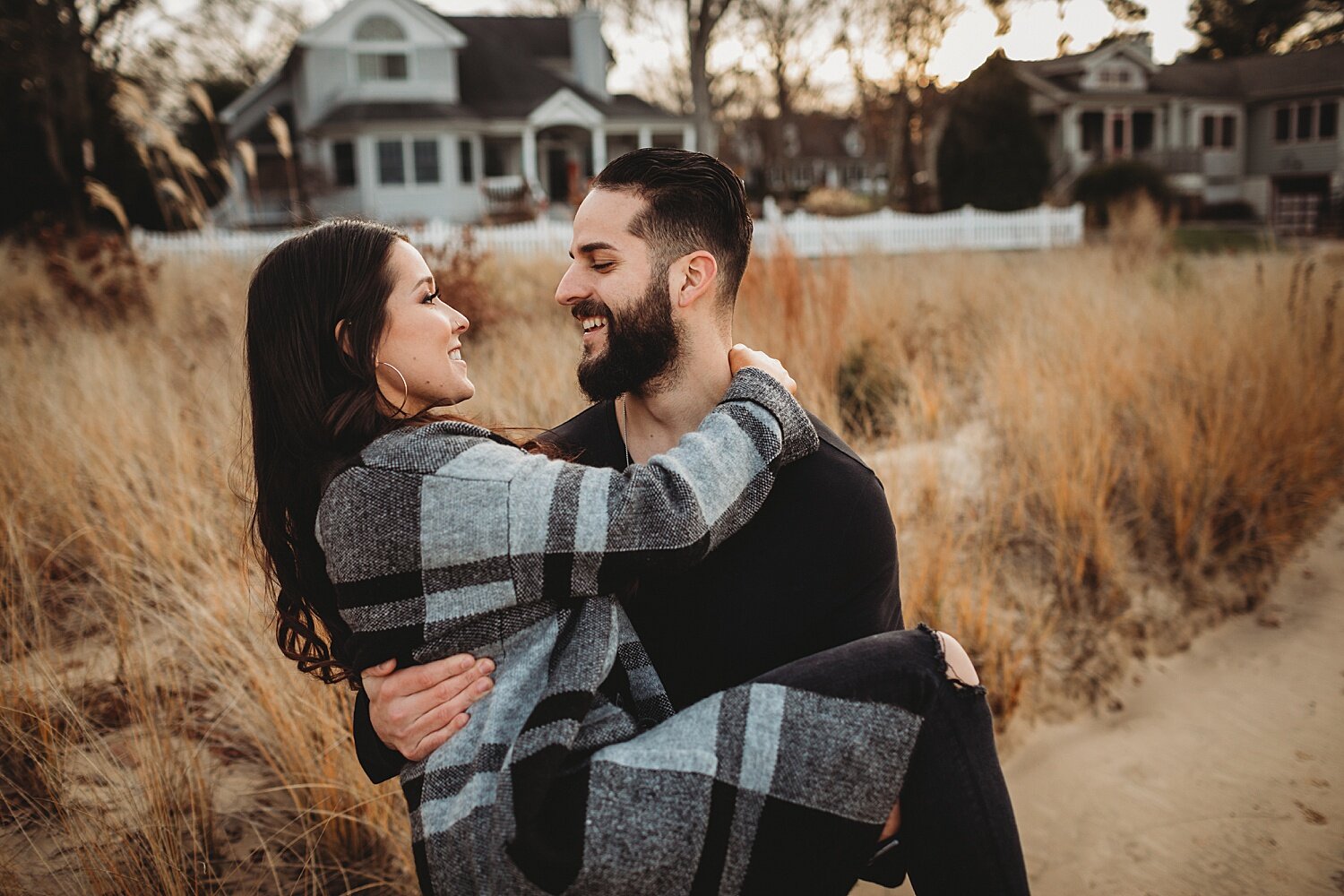 Toms River New Jersey winter beach engagement session wedding photographer