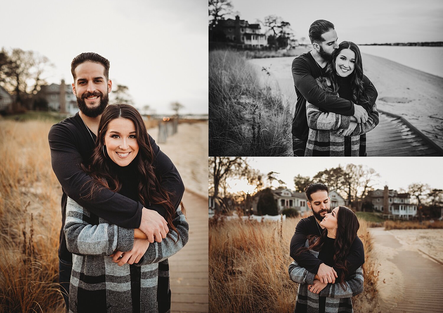 Toms River New Jersey winter beach engagement session wedding photographer