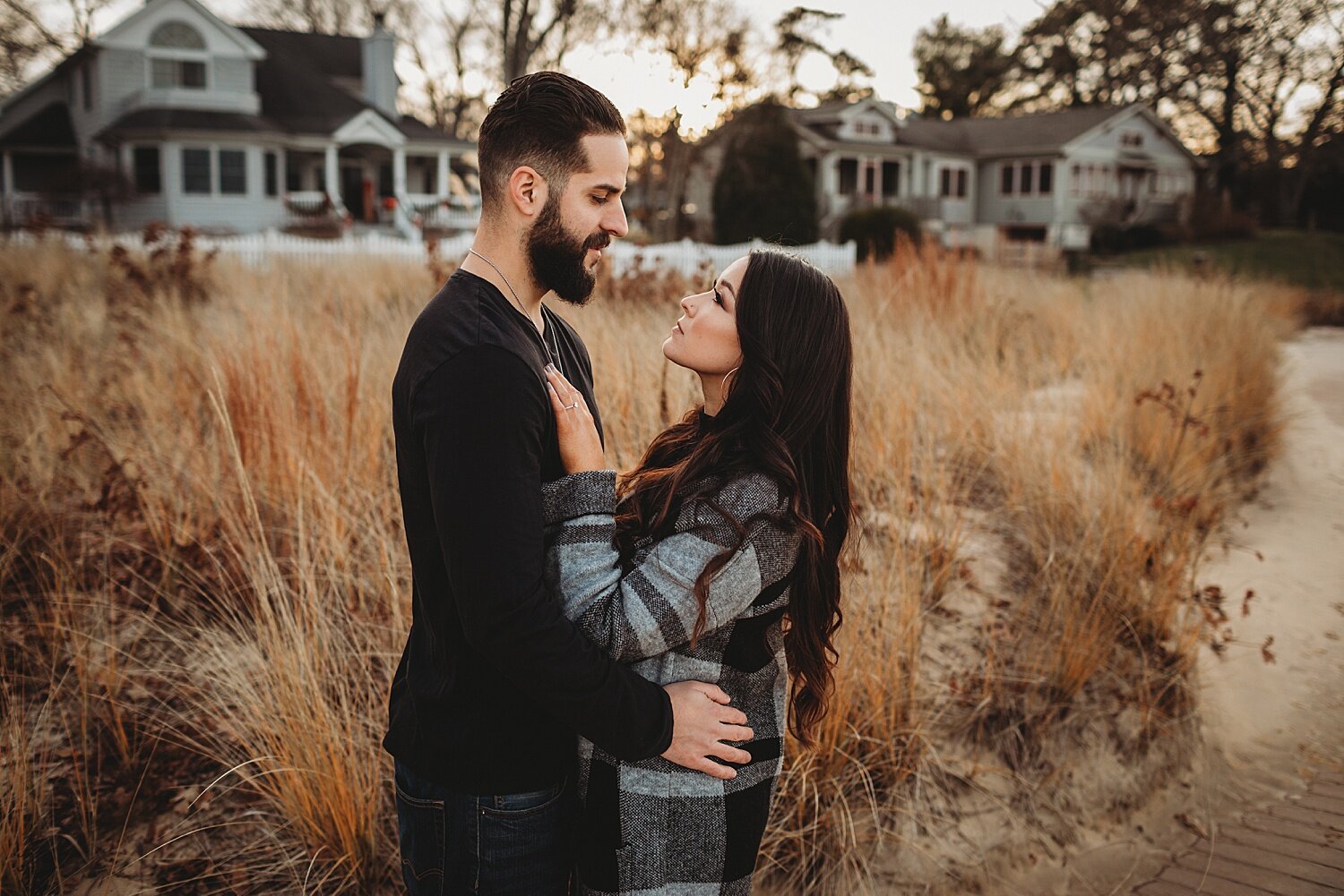 Toms River New Jersey winter beach engagement session wedding photographer