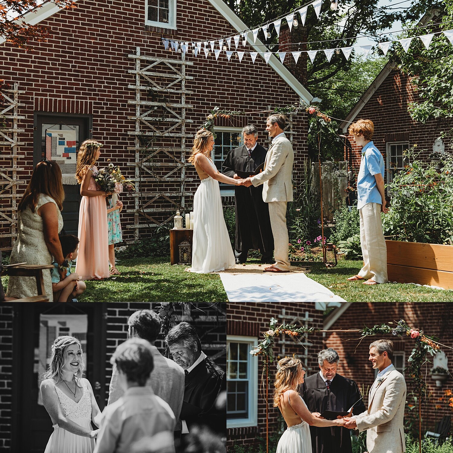 Wyomissing Berks County Pennsylvania intimate summer backyard Covid wedding photographer