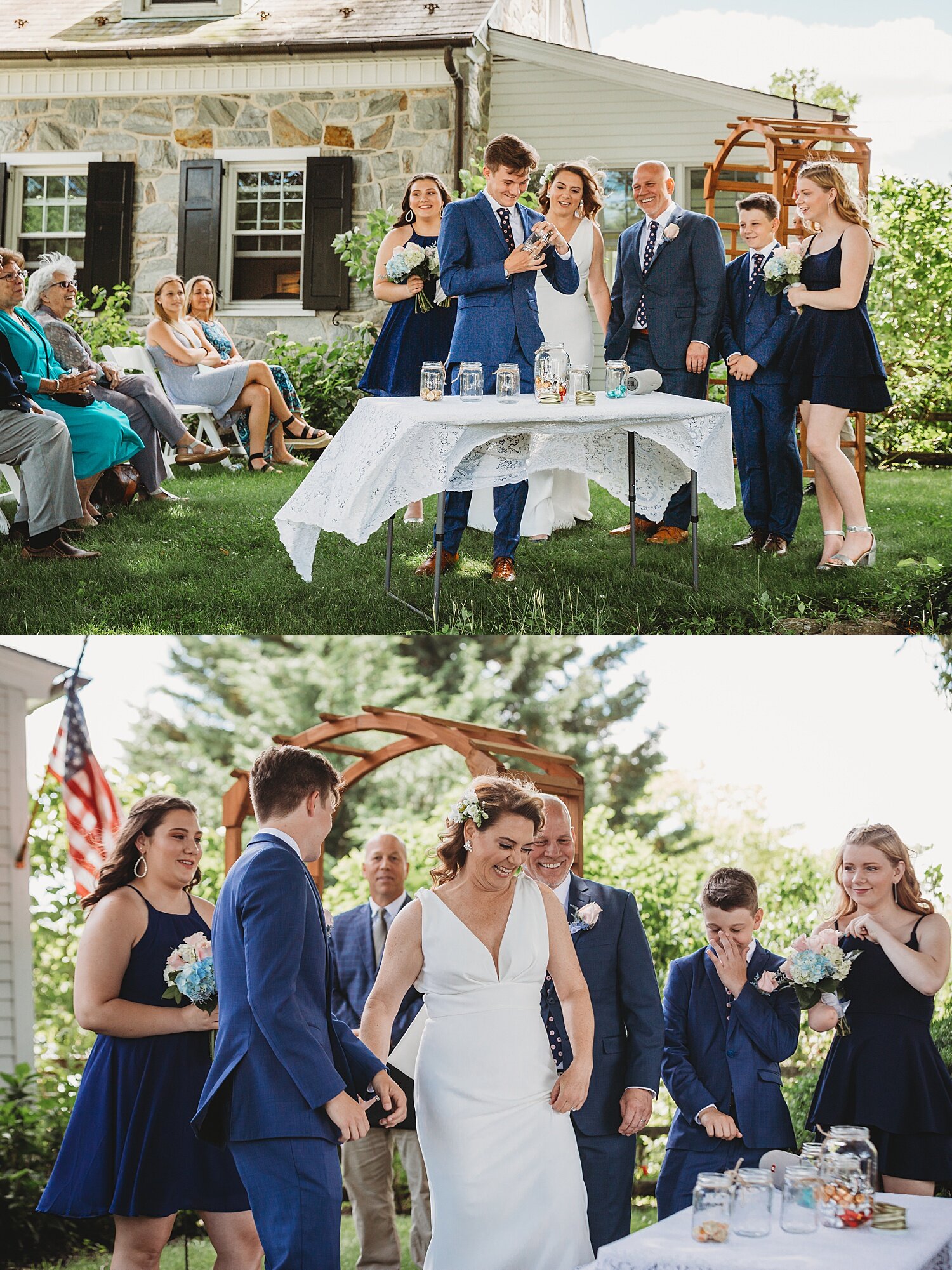 Berks County Pennsylvania intimate summer backyard Covid wedding photographer