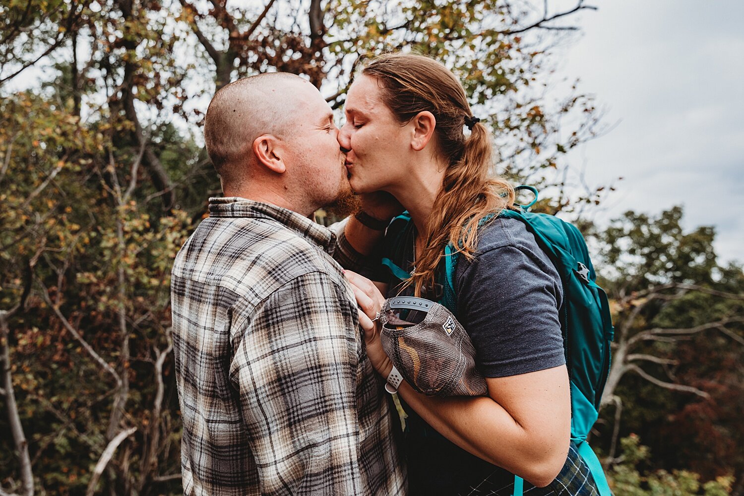 Pulpit Rock Appalachian Trail surprise proposal Pennsylvania wedding photographer