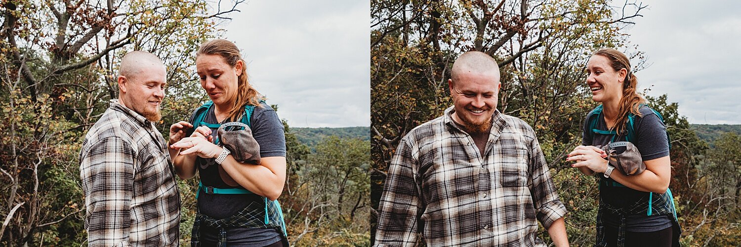 Pulpit Rock Appalachian Trail surprise proposal Pennsylvania wedding photographer