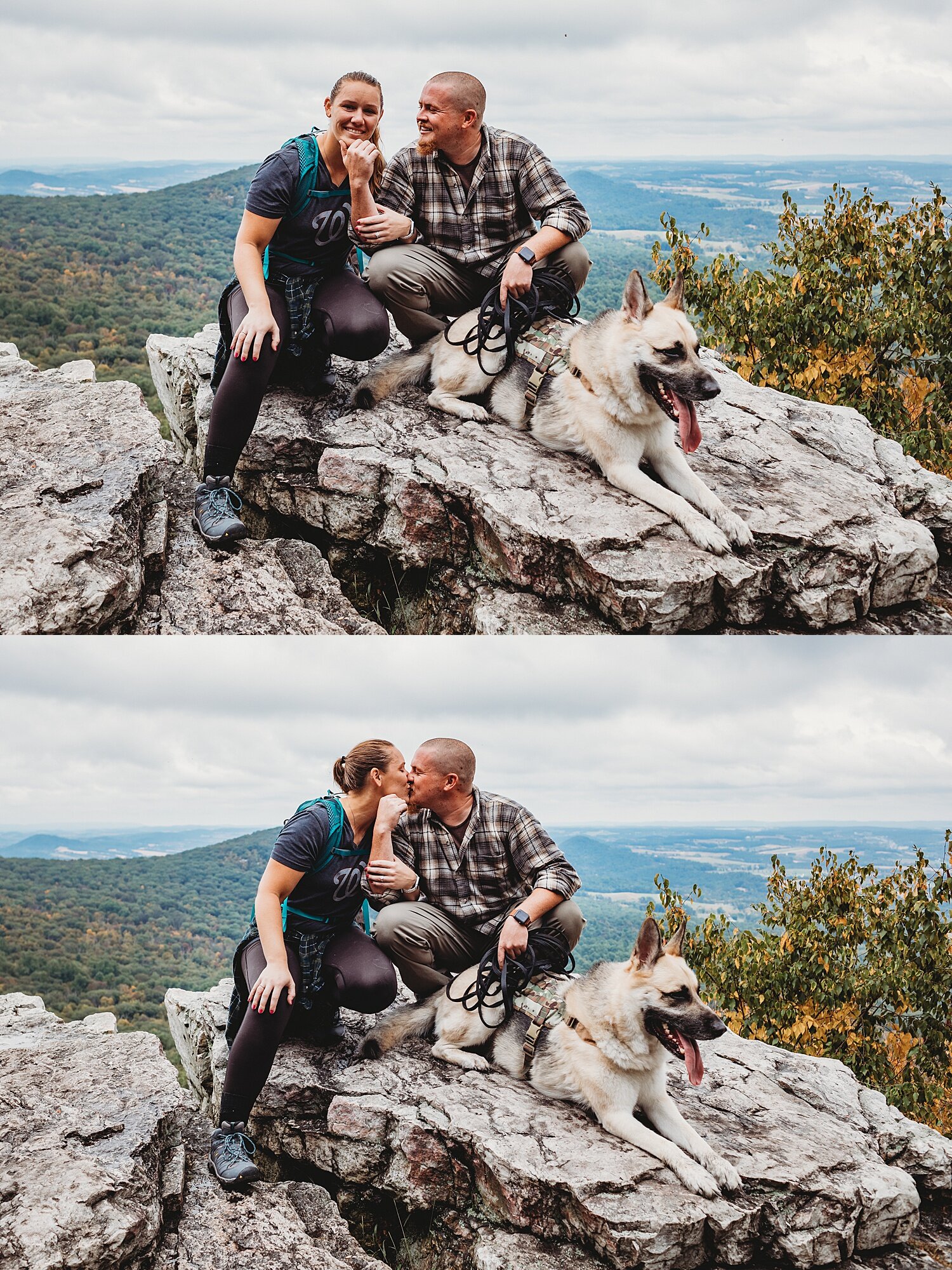 Pulpit Rock Appalachian Trail surprise proposal Pennsylvania wedding photographer