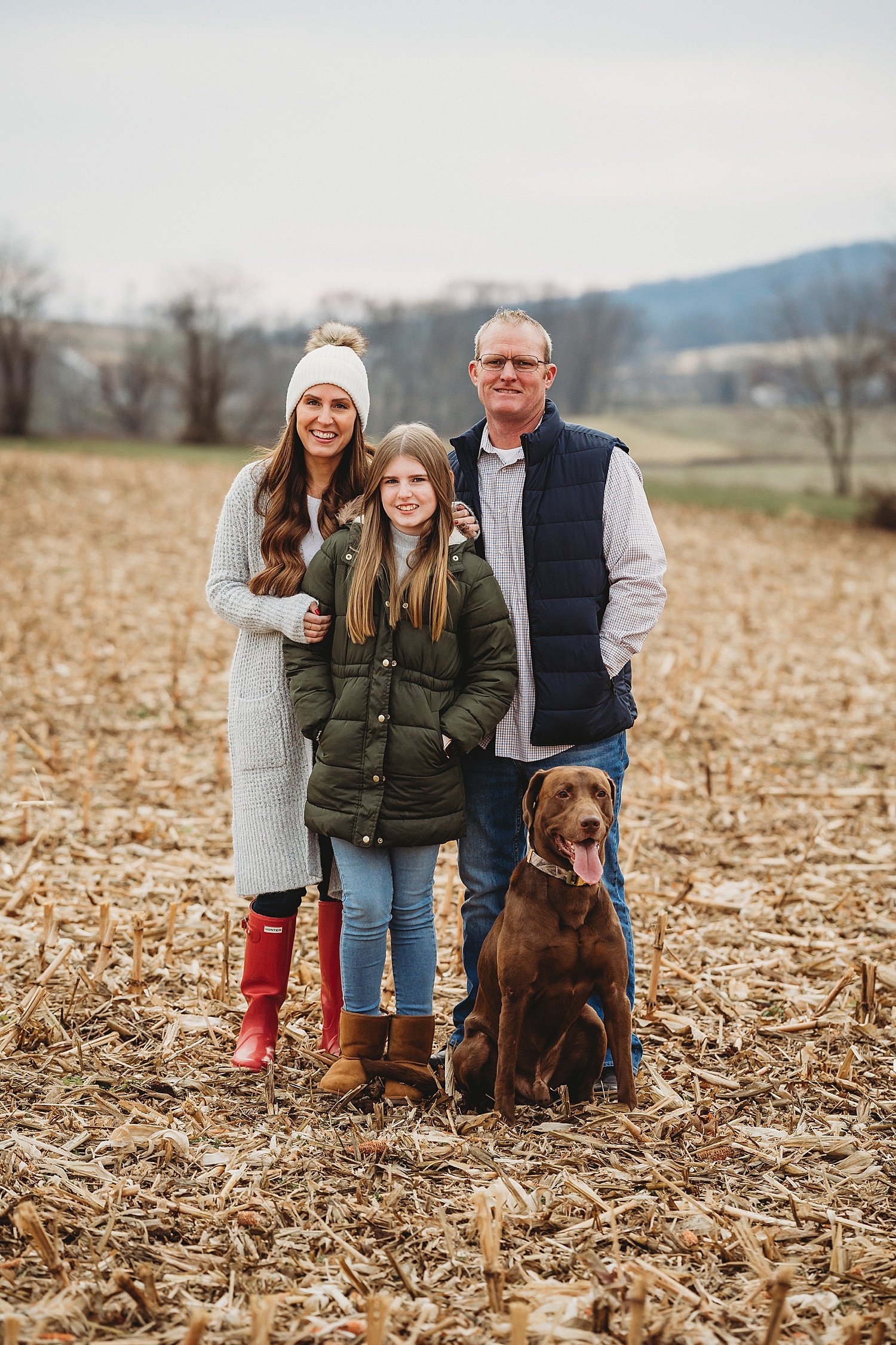 Barto Pennsylvania fall winter family portrait photoshoot photographer red hunter boots