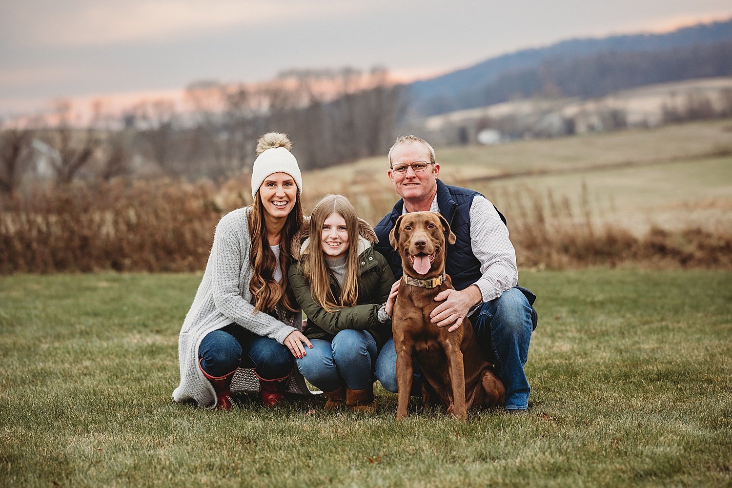 Barto Pennsylvania fall winter family portrait photoshoot photographer red hunter boots