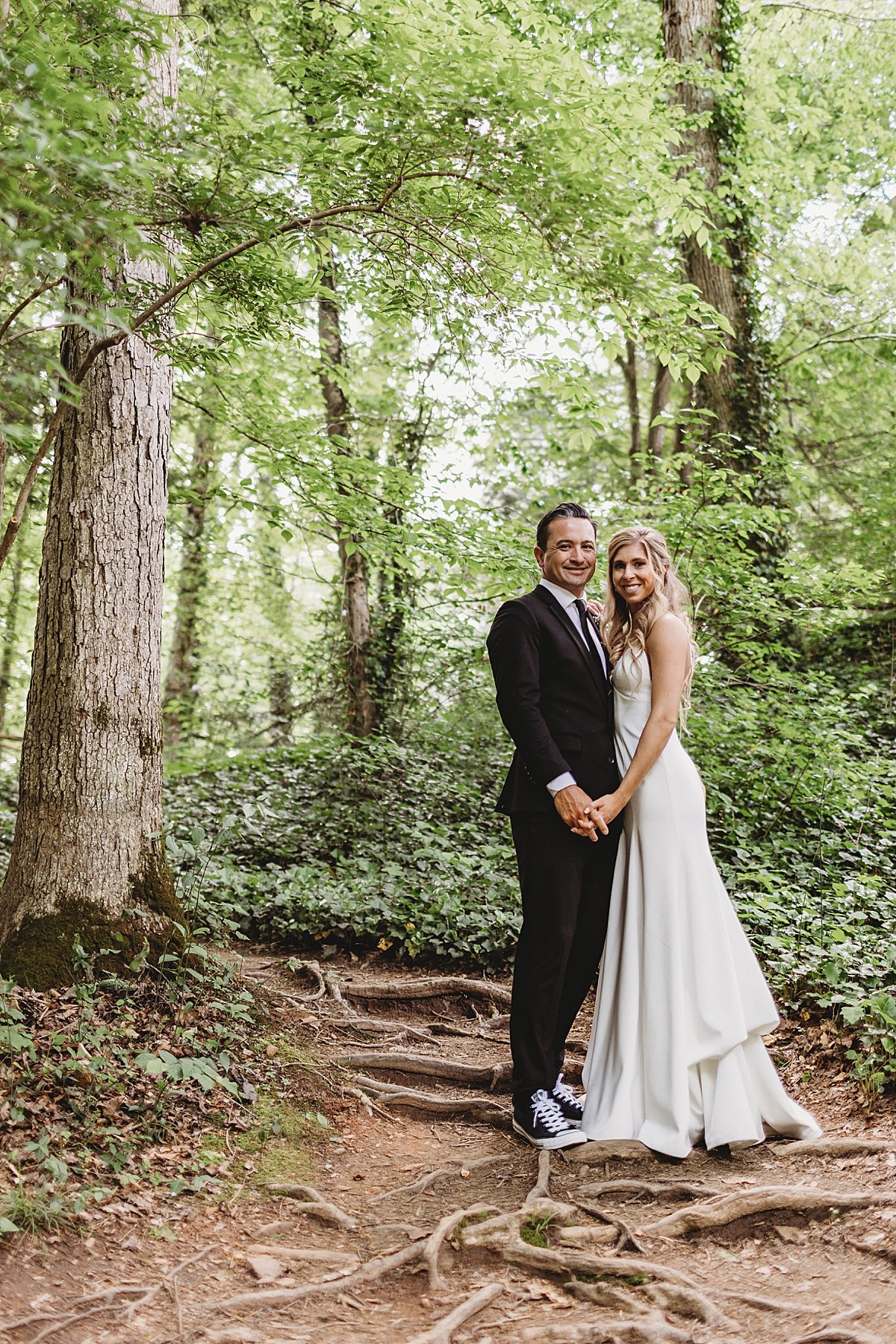 Biltmore Estate Asheville North Carolina destination wedding photographer bride groom portraits