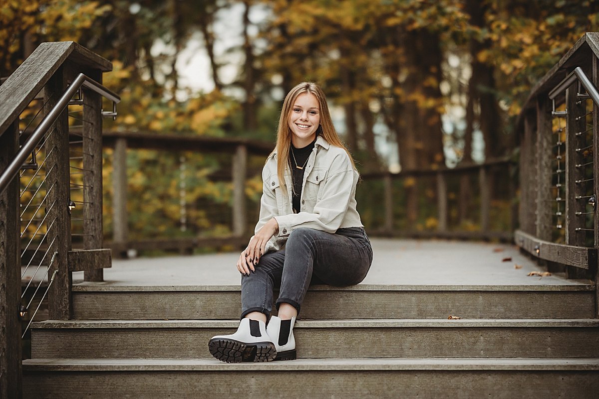 Longwood Gardens Kennett Square Pennsylvania fall high school senior portrait photographer