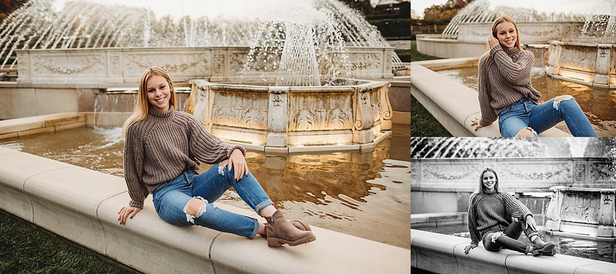 Longwood Gardens Kennett Square Pennsylvania fall high school senior portrait photographer