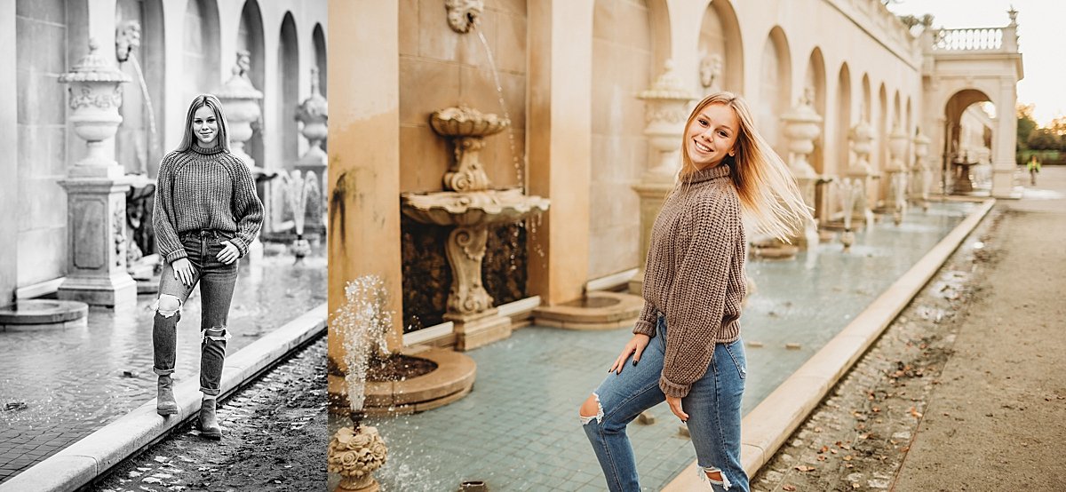 Longwood Gardens Kennett Square Pennsylvania fall high school senior portrait photographer