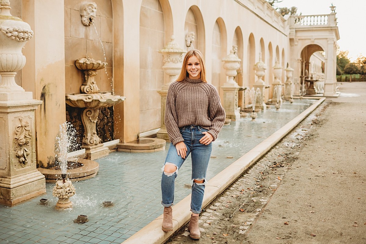 Longwood Gardens Kennett Square Pennsylvania fall high school senior portrait photographer