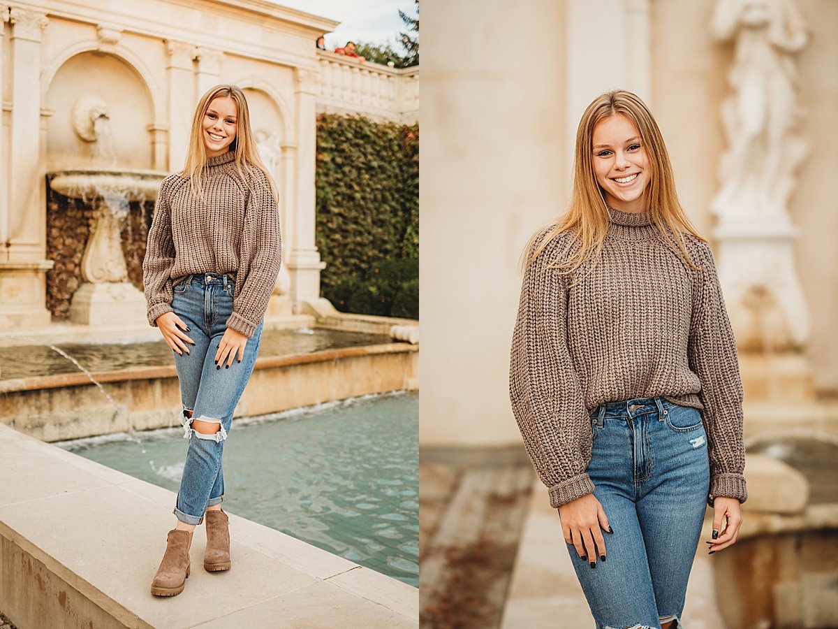 Longwood Gardens Kennett Square Pennsylvania fall high school senior portrait photographer