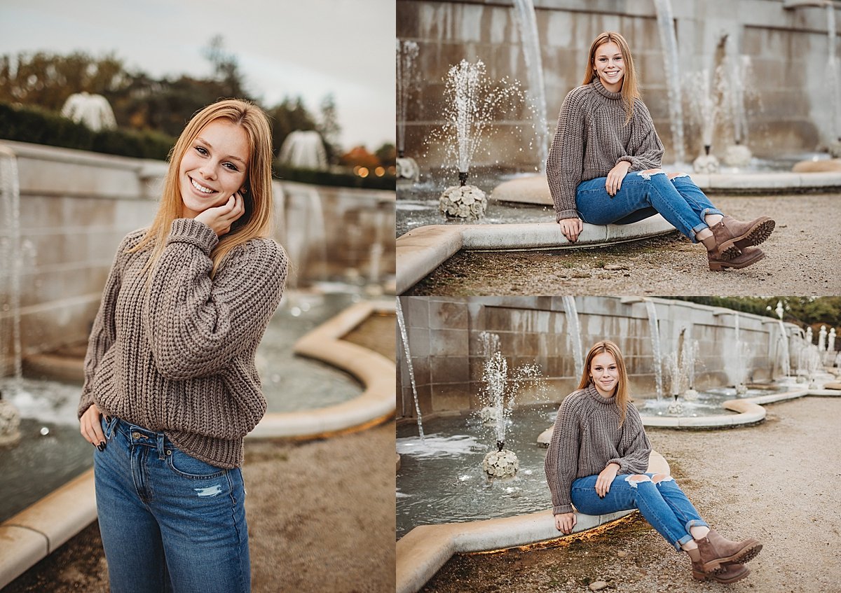 Longwood Gardens Kennett Square Pennsylvania fall high school senior portrait photographer