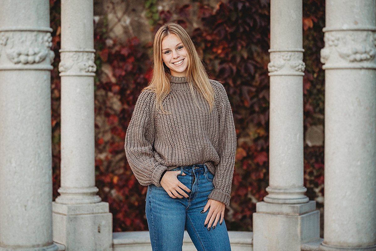 Longwood Gardens Kennett Square Pennsylvania fall high school senior portrait photographer