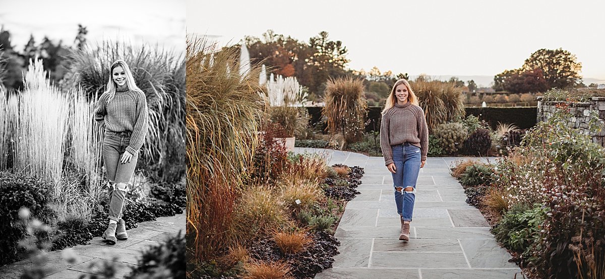 Longwood Gardens Kennett Square Pennsylvania fall high school senior portrait photographer