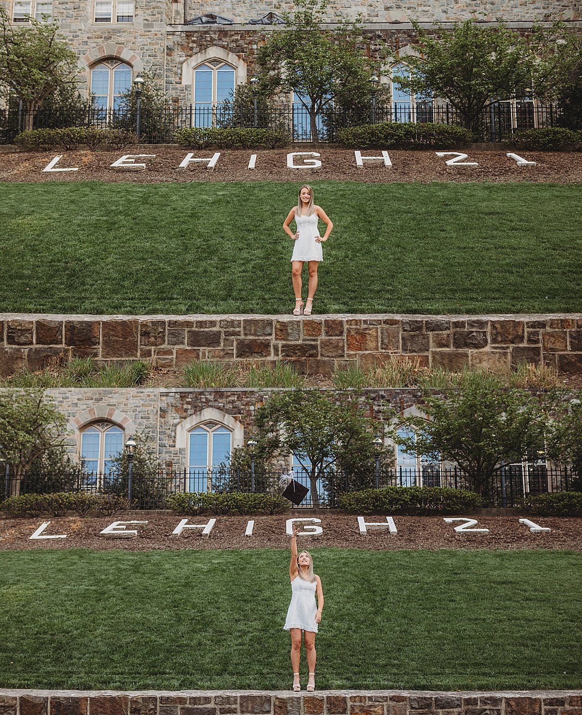 Lehigh University Bethlehem Pennsylvania college senior portrait session photoshoot spring campus photographer