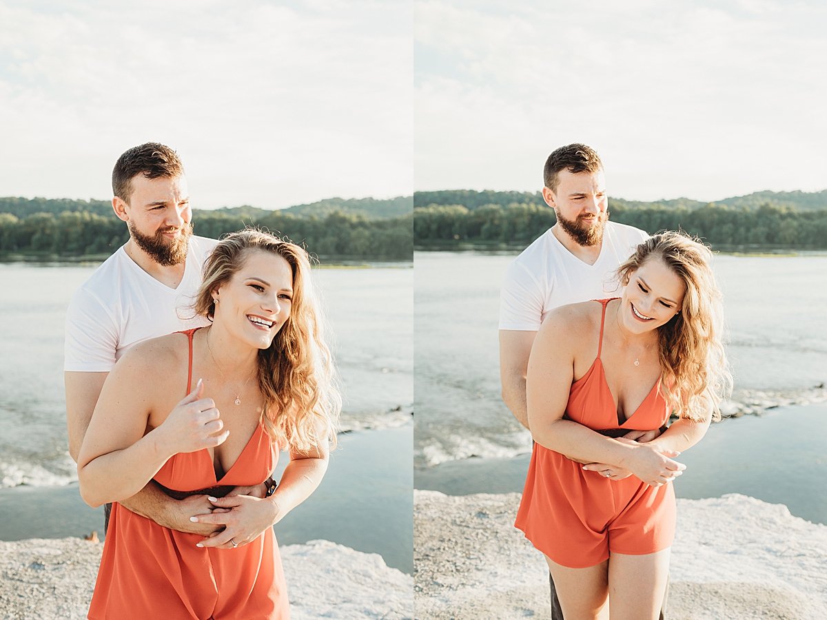 White Cliffs of Conoy sunset engagement session summer fall Lancaster County wedding photographer