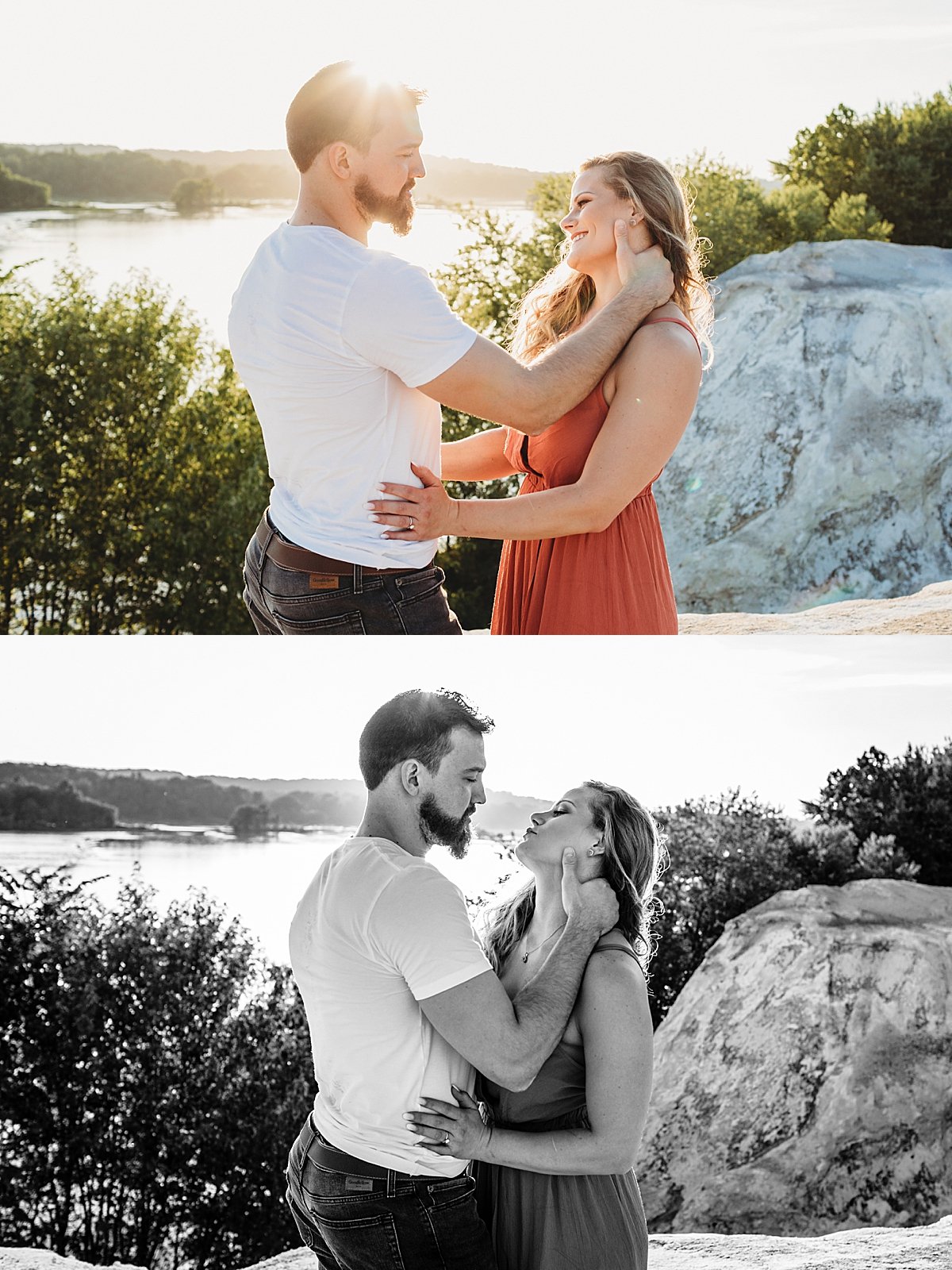 White Cliffs of Conoy sunset engagement session summer fall Lancaster County wedding photographer