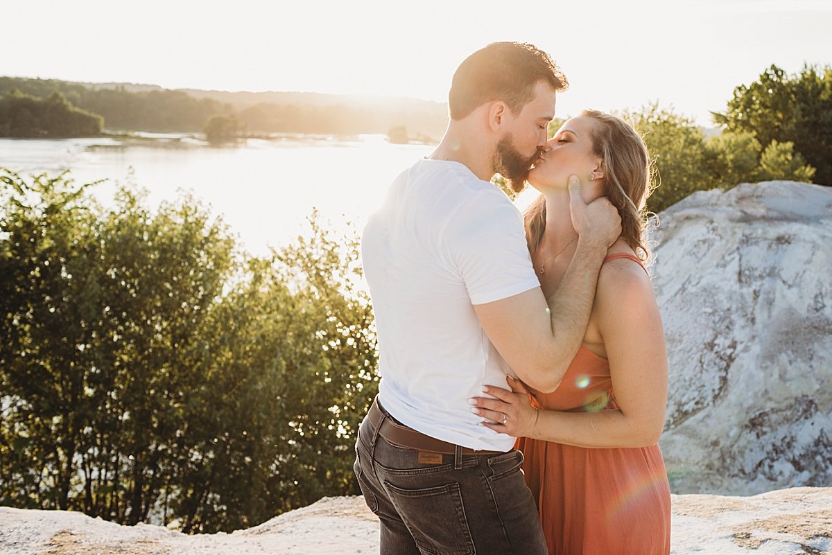 White Cliffs of Conoy sunset engagement session summer fall Lancaster County wedding photographer