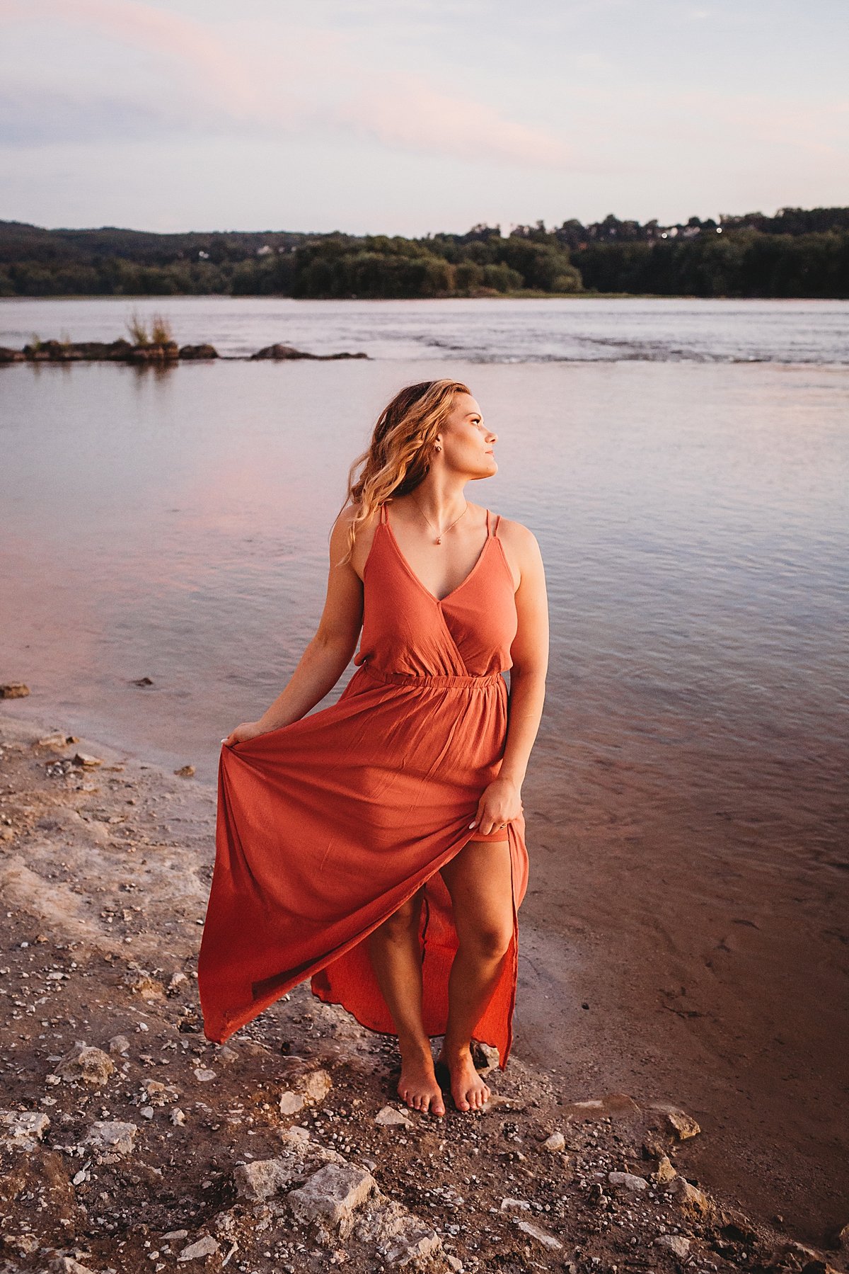 White Cliffs of Conoy sunset engagement session summer fall Lancaster County wedding photographer