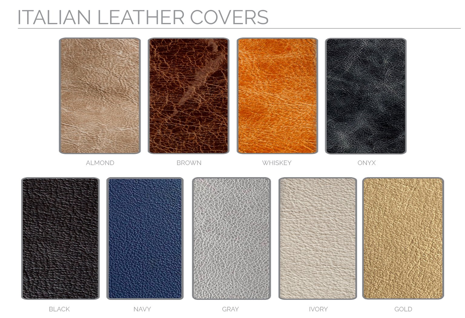 9 Italian Leather Cover Options