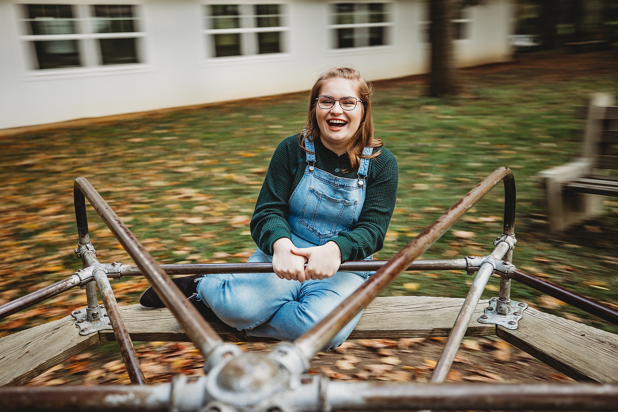 fun high school senior graduate portrait photographer Berks County playground unique casual personality best