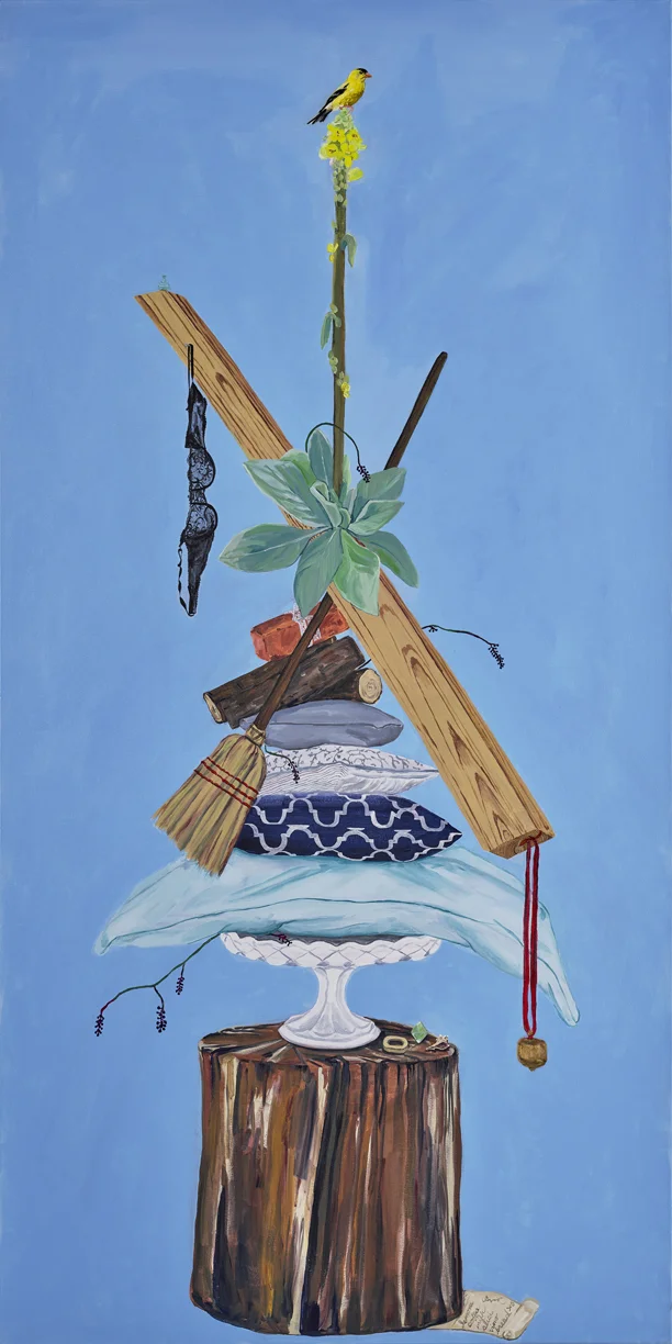Candice Smith Corby, Sum Total, 2018, acrylic, gouache and gold leaf on canvas photo: Stewart Clements