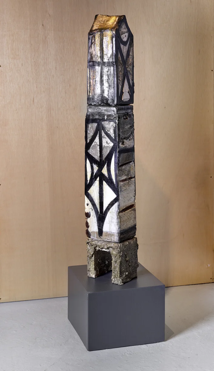 Isabel Riley, Unity in Humility, 2018, concrete, metal, pigment, plaster, wood, shellac photo: Stewart Clements