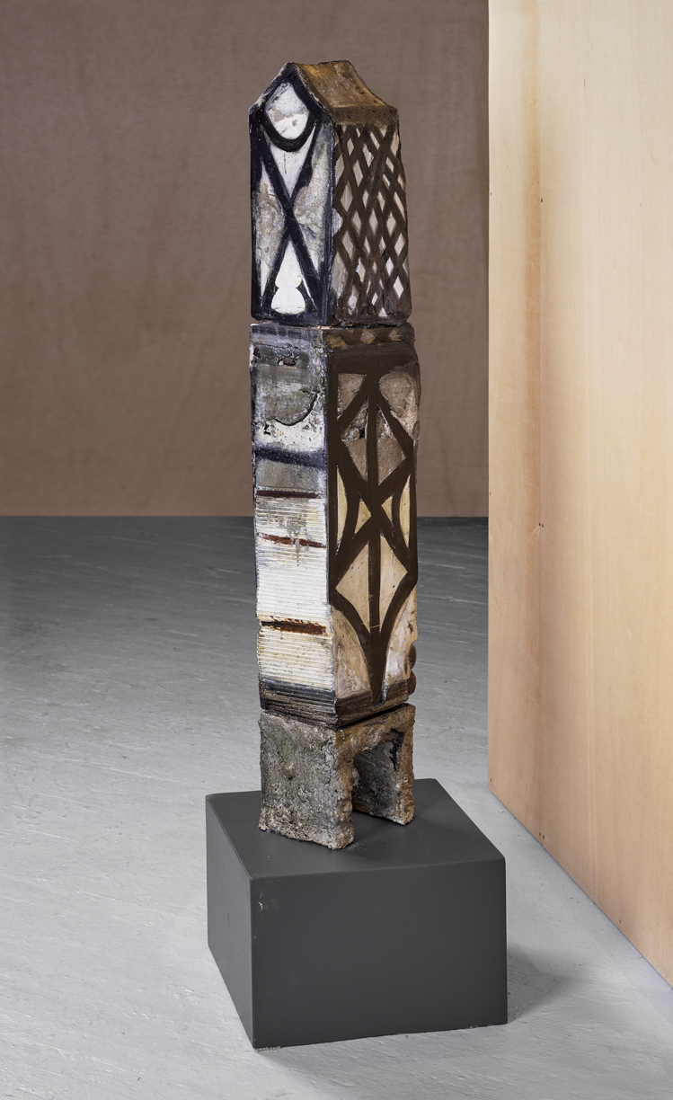  Isabel Riley,  Unity in Humility,  2018, concrete, metal, pigment, plaster, wood, shellac  photo: Stewart Clements 