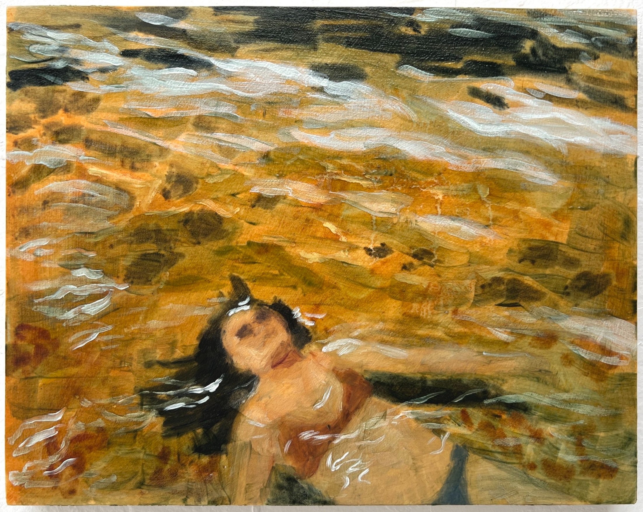   Suzie swimming in sunny shallows  by Kennedy Harwood 