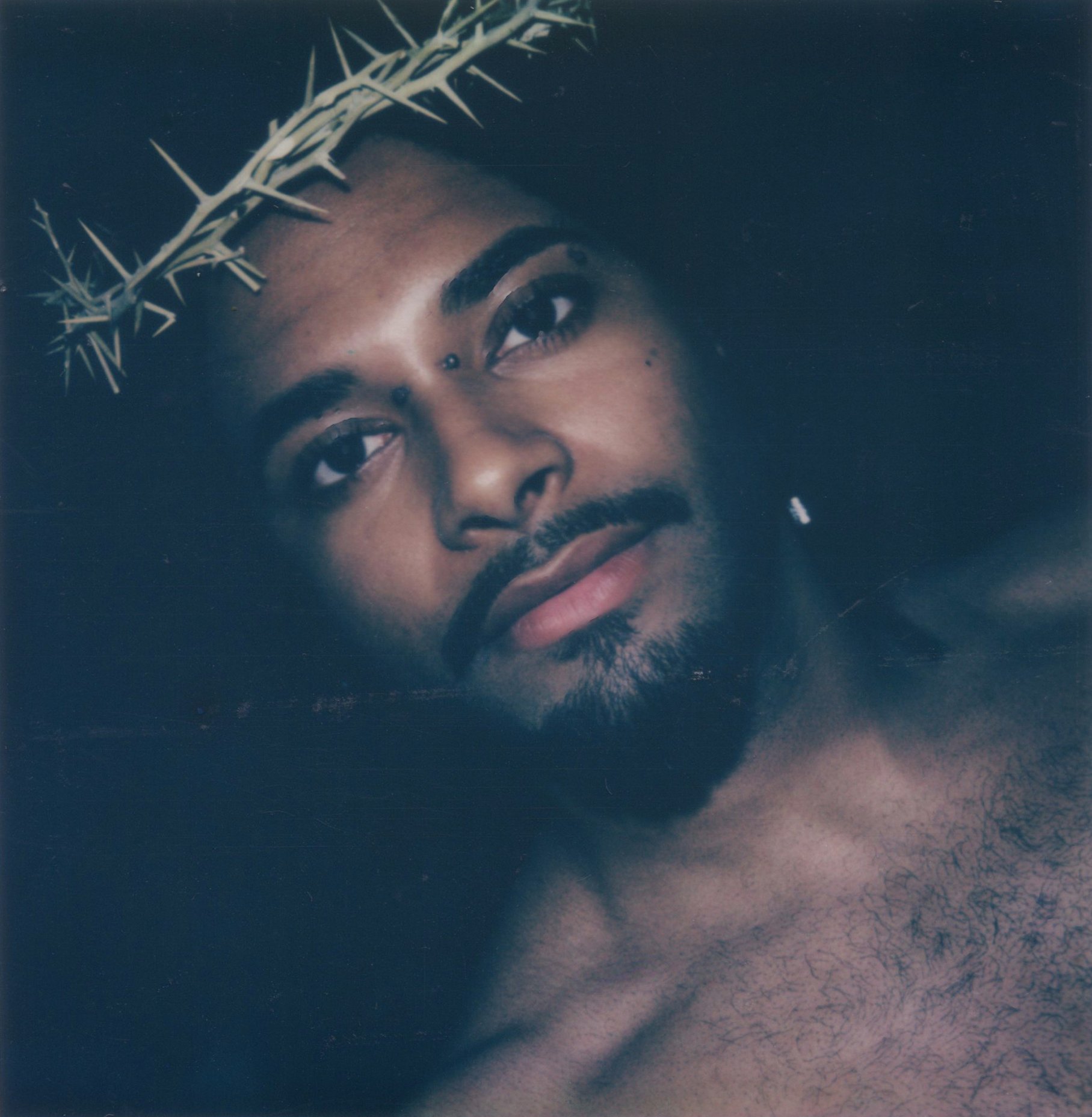   Alfred as christ #2 , 2023, 4.25" x 3.5”, Polaroid 600 print 